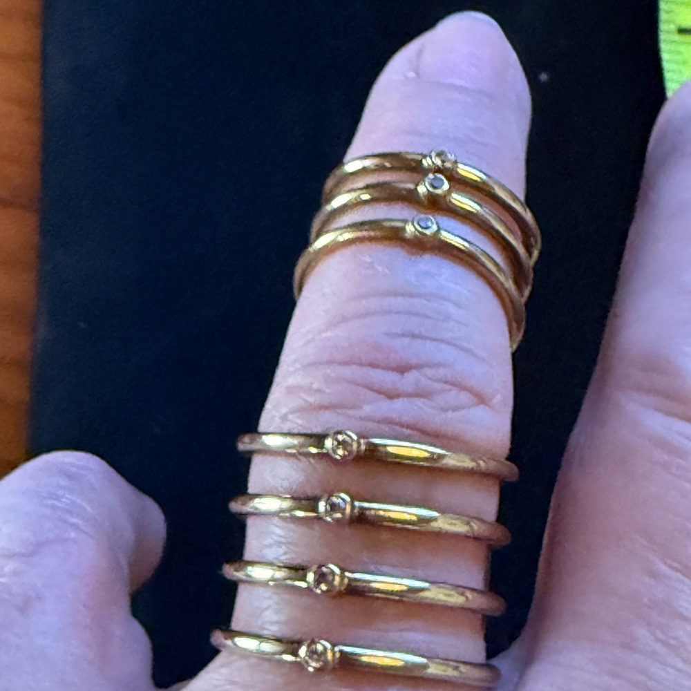 Elegant Gold Stacking Rings